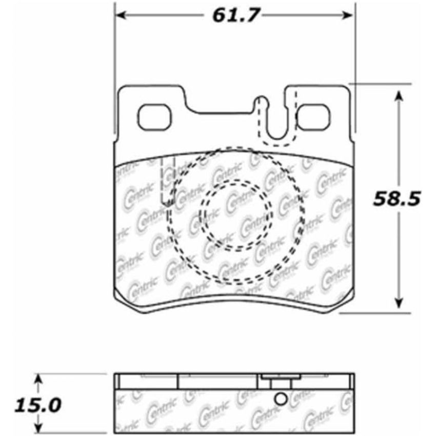 CENTRIC PARTS 104.04950 Posi Quiet Semi-Metallic Brake Pads