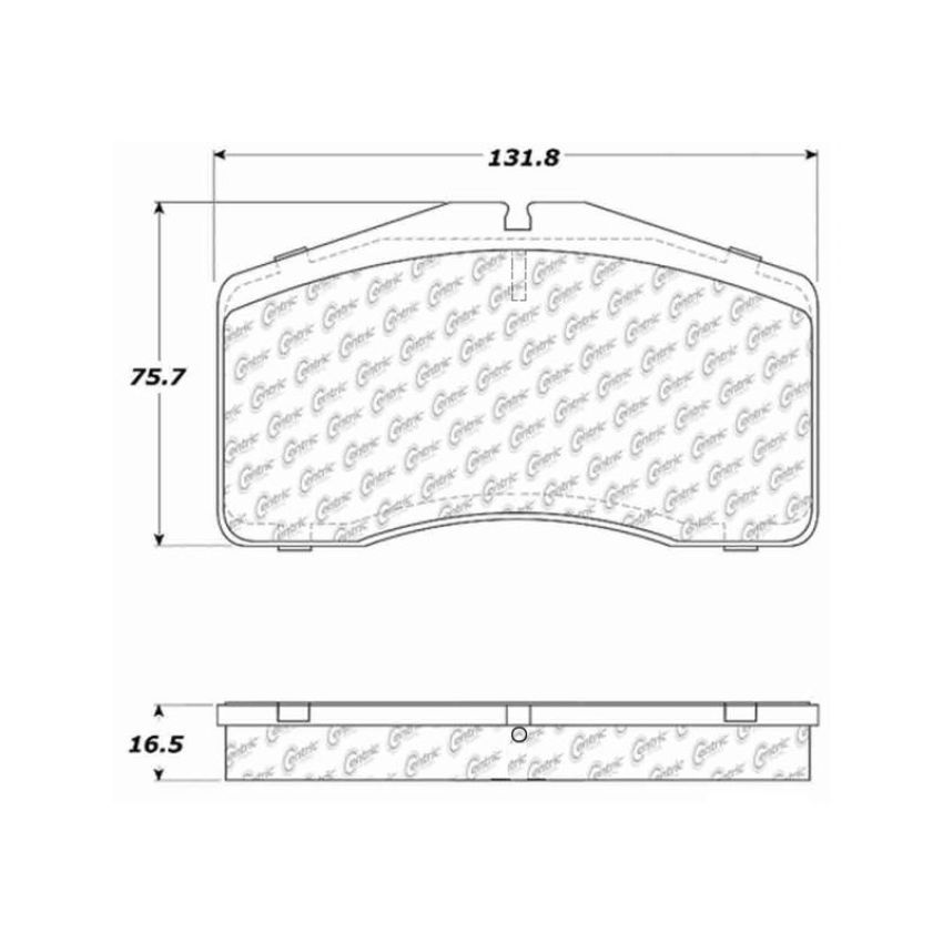 CENTRIC PARTS 104.05940 Posi Quiet Semi-Metallic Brake Pads