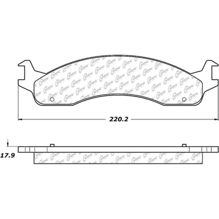 CENTRIC PARTS 104.06551 Posi Quiet Semi-Metallic Brake Pads with Hardware
