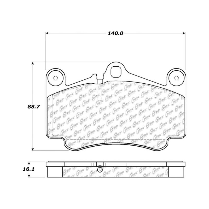 CENTRIC PARTS 104.09160 Posi Quiet Semi-Metallic Brake Pads with Hardware