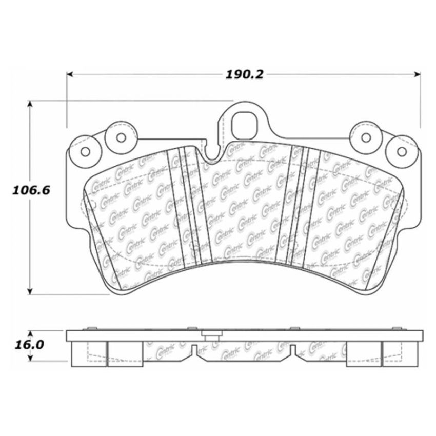 CENTRIC PARTS 104.09770 Posi Quiet Semi-Metallic Brake Pads with Hardware