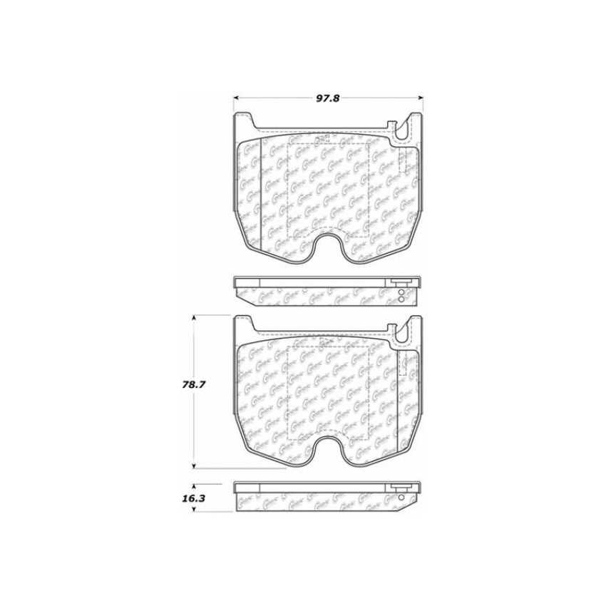 CENTRIC PARTS 104.09830 Posi Quiet Semi-Metallic Brake Pads with Hardware