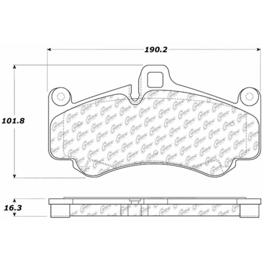 CENTRIC PARTS 104.09910 Posi Quiet Semi-Metallic Brake Pads