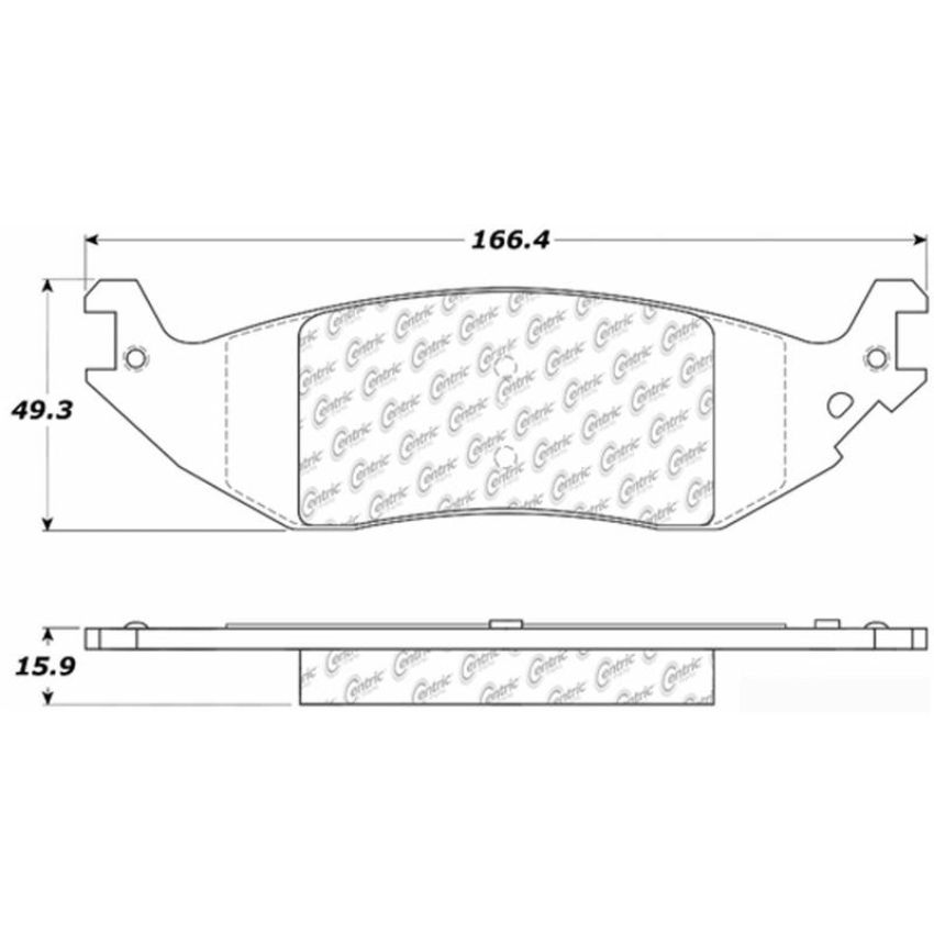 CENTRIC PARTS 104.10460 Posi Quiet Semi-Metallic Brake Pads with Hardware