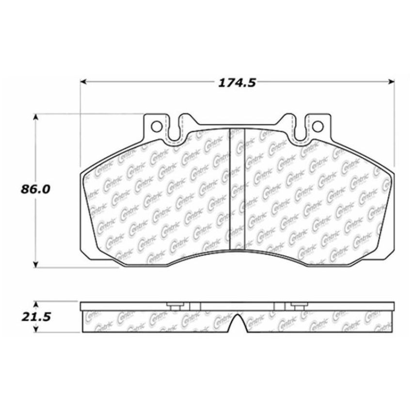 CENTRIC PARTS 104.10620 Posi Quiet Semi-Metallic Brake Pads