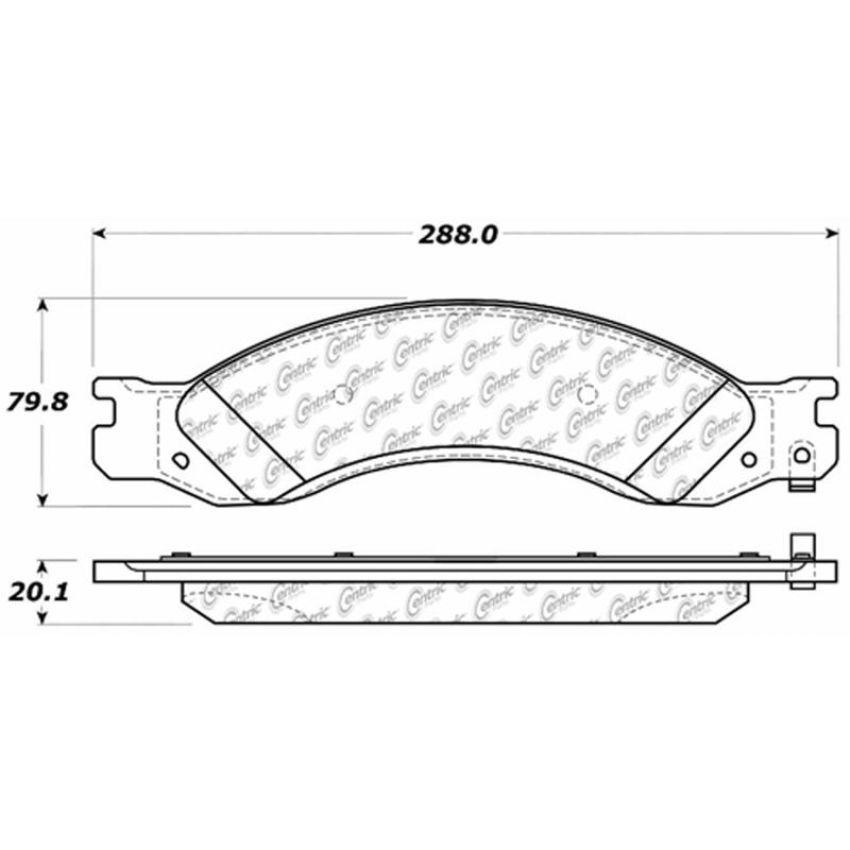 CENTRIC PARTS 104.10640 Posi Quiet Semi-Metallic Brake Pads with Hardware