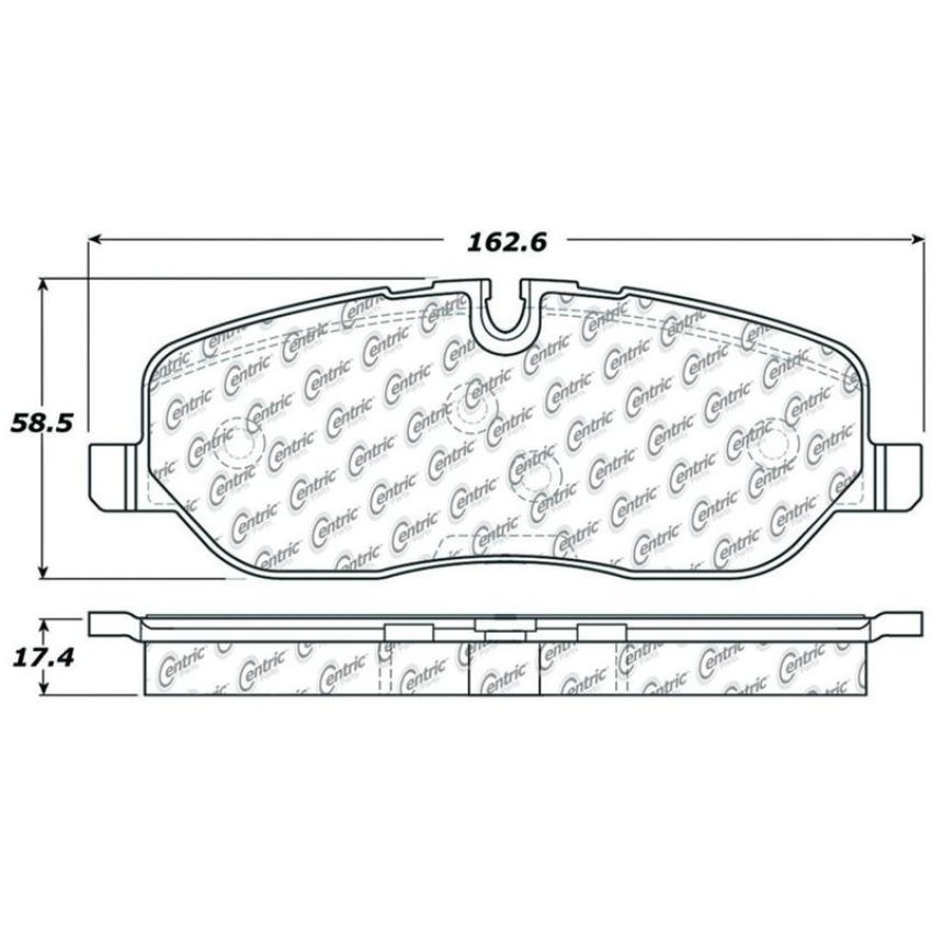 CENTRIC PARTS 104.10980 Posi Quiet Semi-Metallic Brake Pads with Hardware