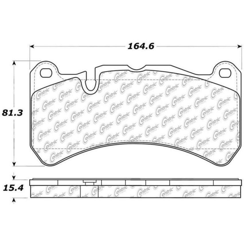 CENTRIC PARTS 104.11160 Posi Quiet Semi-Metallic Brake Pads with Hardware