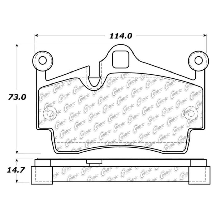 CENTRIC PARTS 104.11340 Posi Quiet Semi-Metallic Brake Pads with Hardware