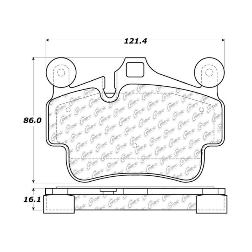 CENTRIC PARTS 104.11350 Posi Quiet Semi-Metallic Brake Pads