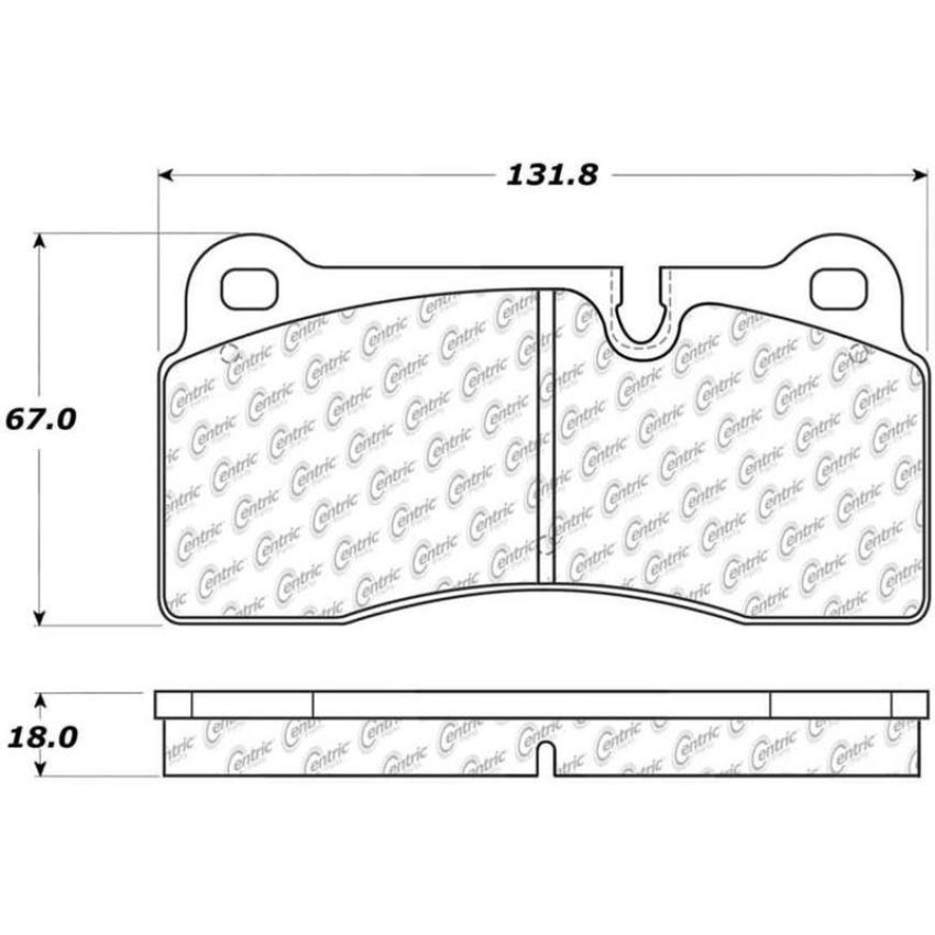 CENTRIC PARTS 104.11550 Posi Quiet Semi-Metallic Brake Pads with Hardware