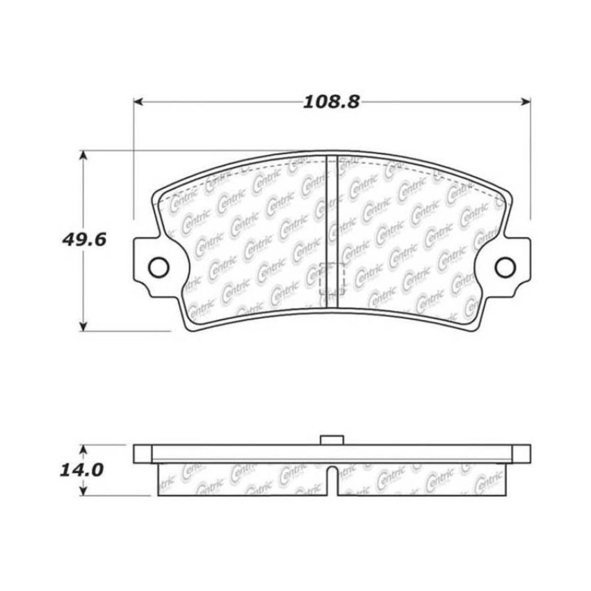 CENTRIC PARTS 104.11630 Posi Quiet Semi-Metallic Brake Pads