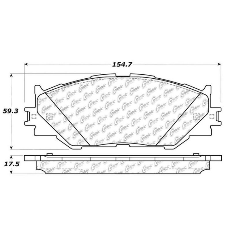 CENTRIC PARTS 104.11780 Posi Quiet Semi-Metallic Brake Pads with Hardware