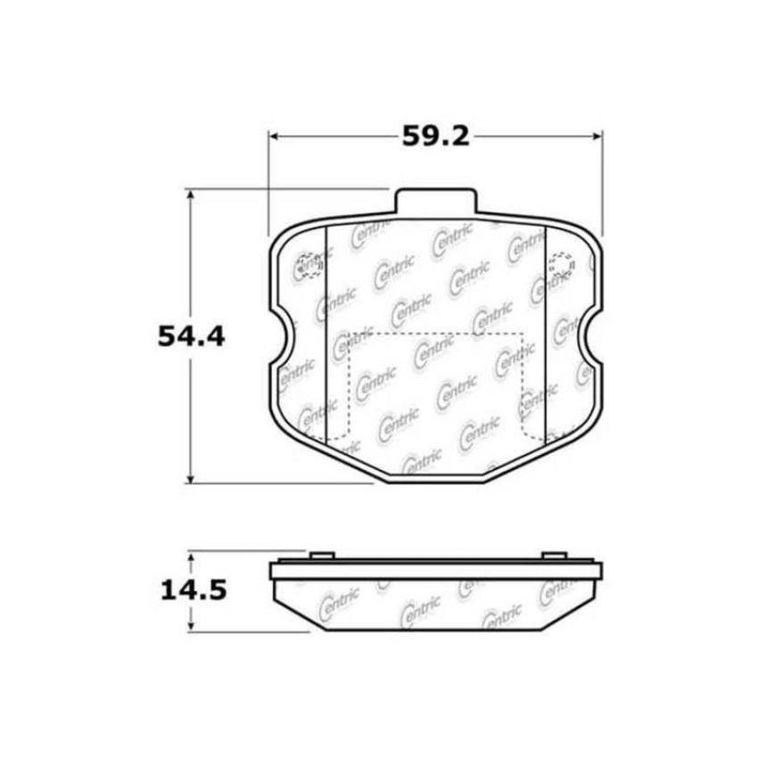 CENTRIC PARTS 104.11851 Posi Quiet Semi-Metallic Brake Pads