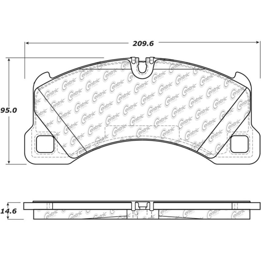 CENTRIC PARTS 104.13490 Posi Quiet Semi-Metallic Brake Pads with Hardware