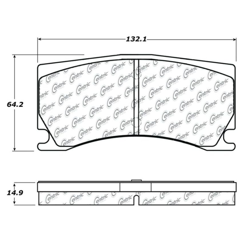 CENTRIC PARTS 104.13560 Posi Quiet Semi-Metallic Brake Pads
