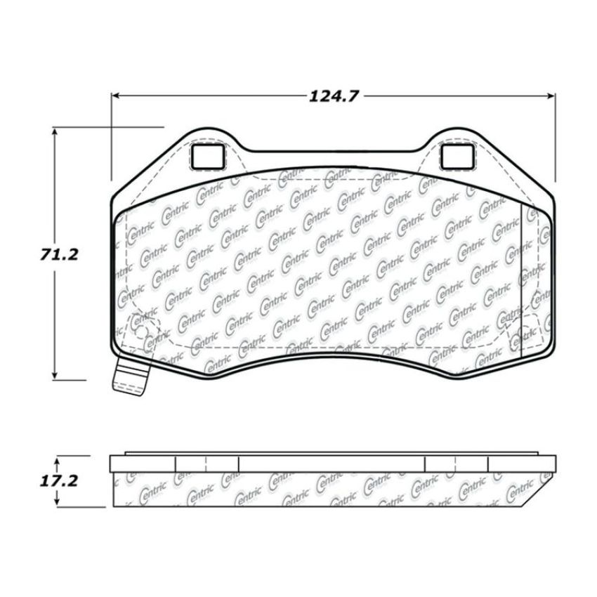 CENTRIC PARTS 104.13790 Posi Quiet Semi-Metallic Brake Pads with Hardware