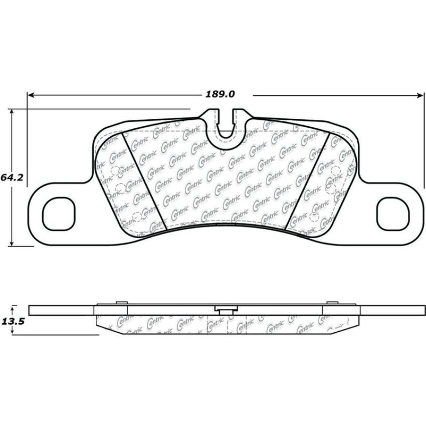 CENTRIC PARTS 104.13900 Posi Quiet Semi-Metallic Brake Pads with Hardware