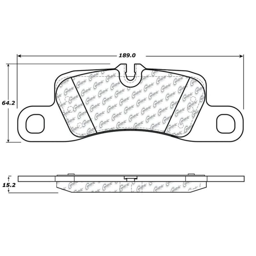 CENTRIC PARTS 104.13901 Posi Quiet Semi-Metallic Brake Pads with Hardware