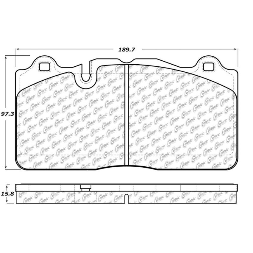 CENTRIC PARTS 104.13950 Posi Quiet Semi-Metallic Brake Pads with Hardware