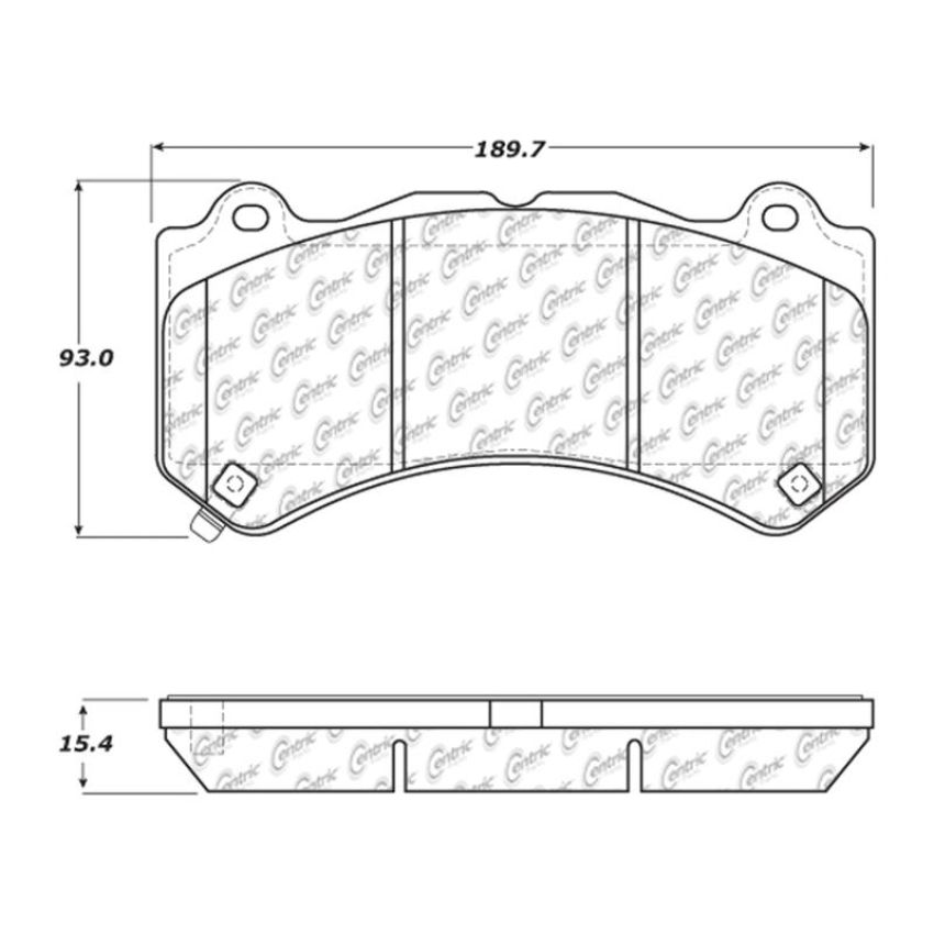CENTRIC PARTS 104.14050 Posi Quiet Semi-Metallic Brake Pads with Hardware