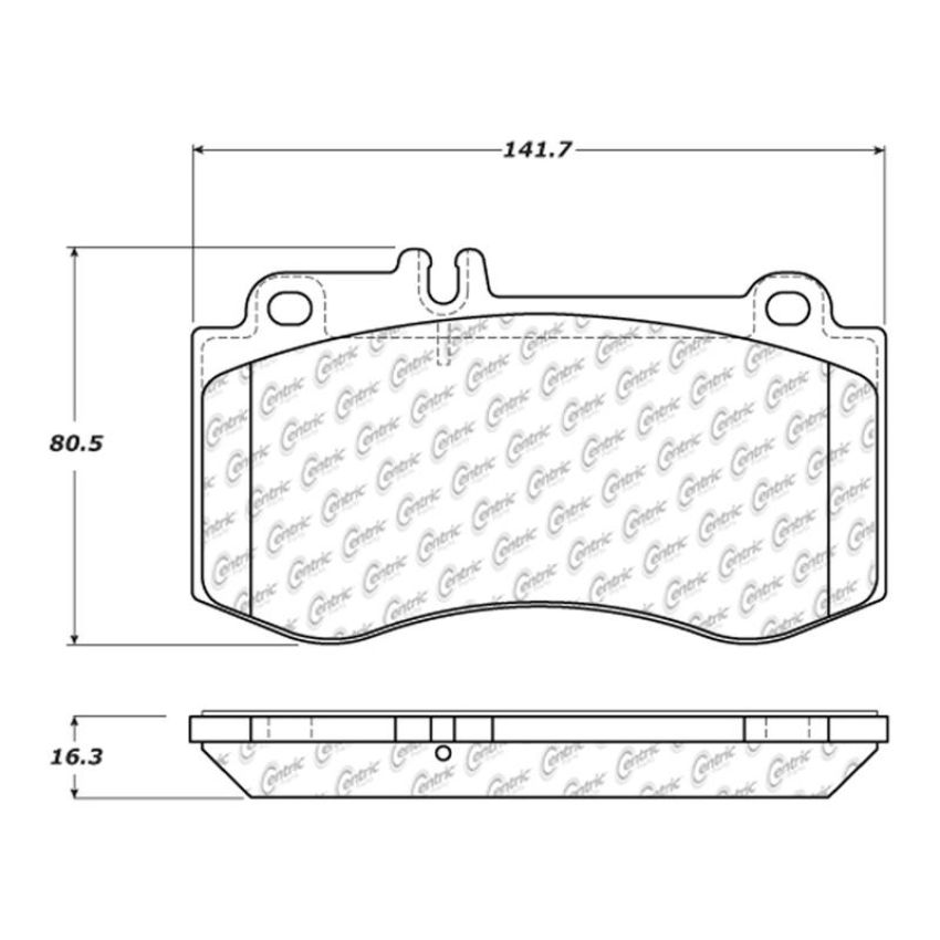 CENTRIC PARTS 104.14200 Posi Quiet Semi-Metallic Brake Pads with Hardware
