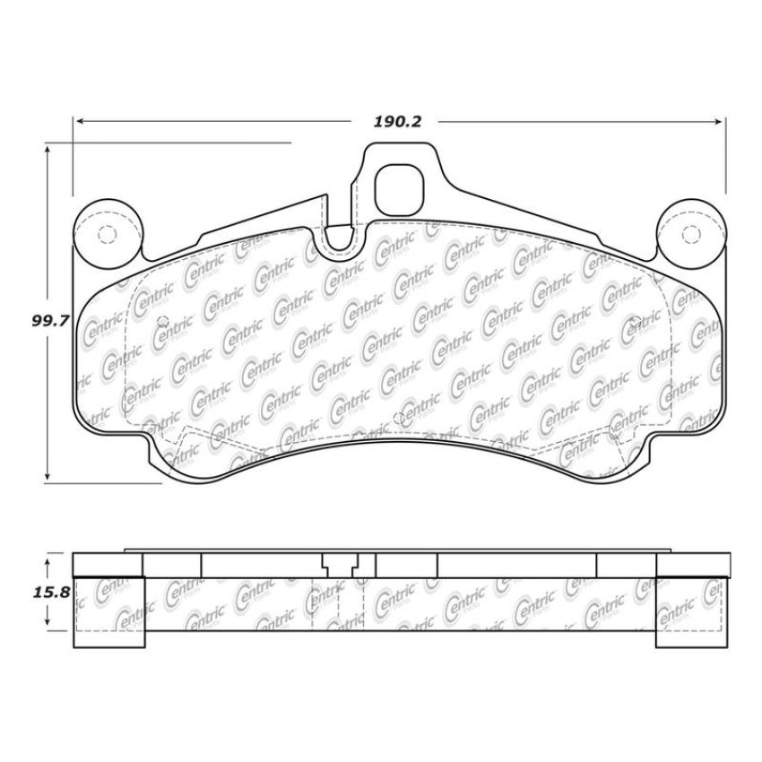CENTRIC PARTS 104.14310 Posi Quiet Semi-Metallic Brake Pads with Hardware