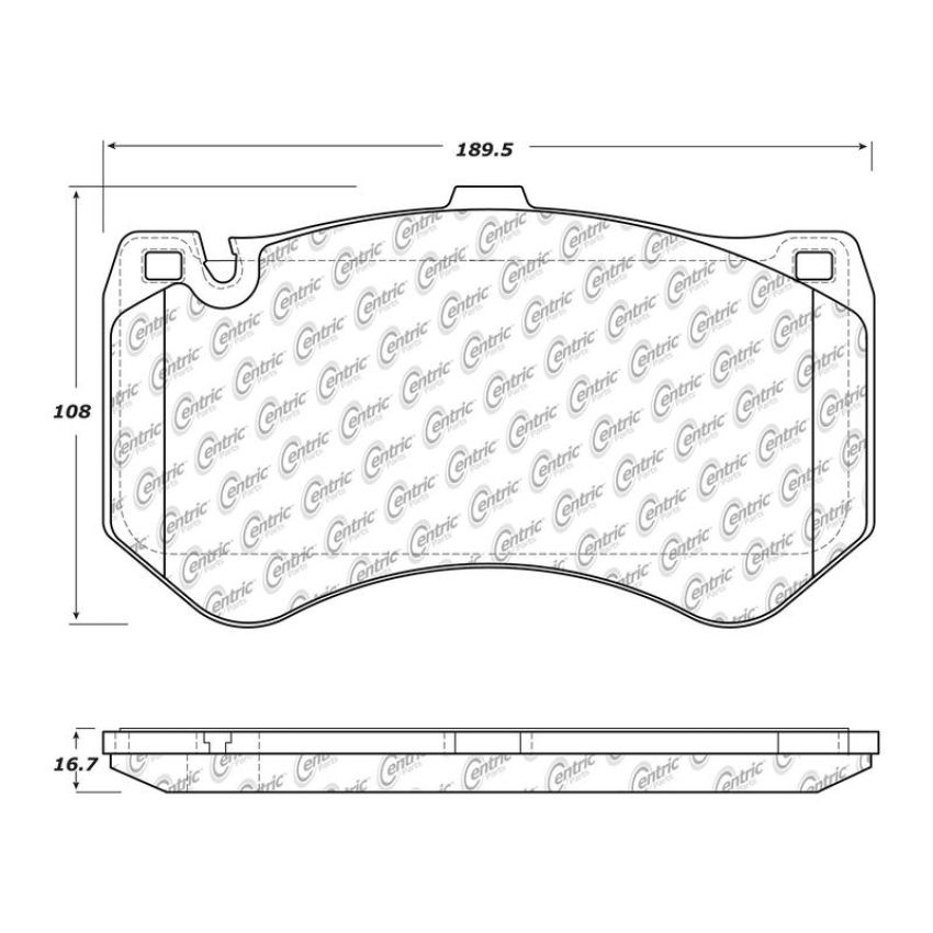 CENTRIC PARTS 104.15300 Posi Quiet Semi-Metallic Brake Pads