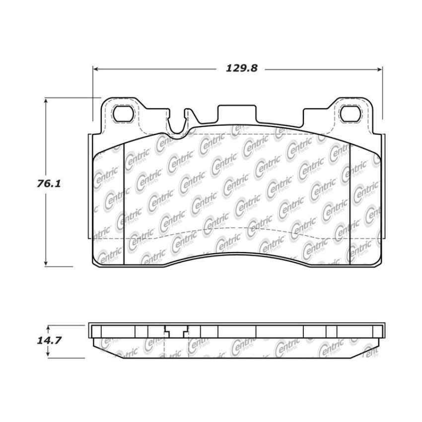 CENTRIC PARTS 104.15310 Posi Quiet Semi-Metallic Brake Pads with Hardware