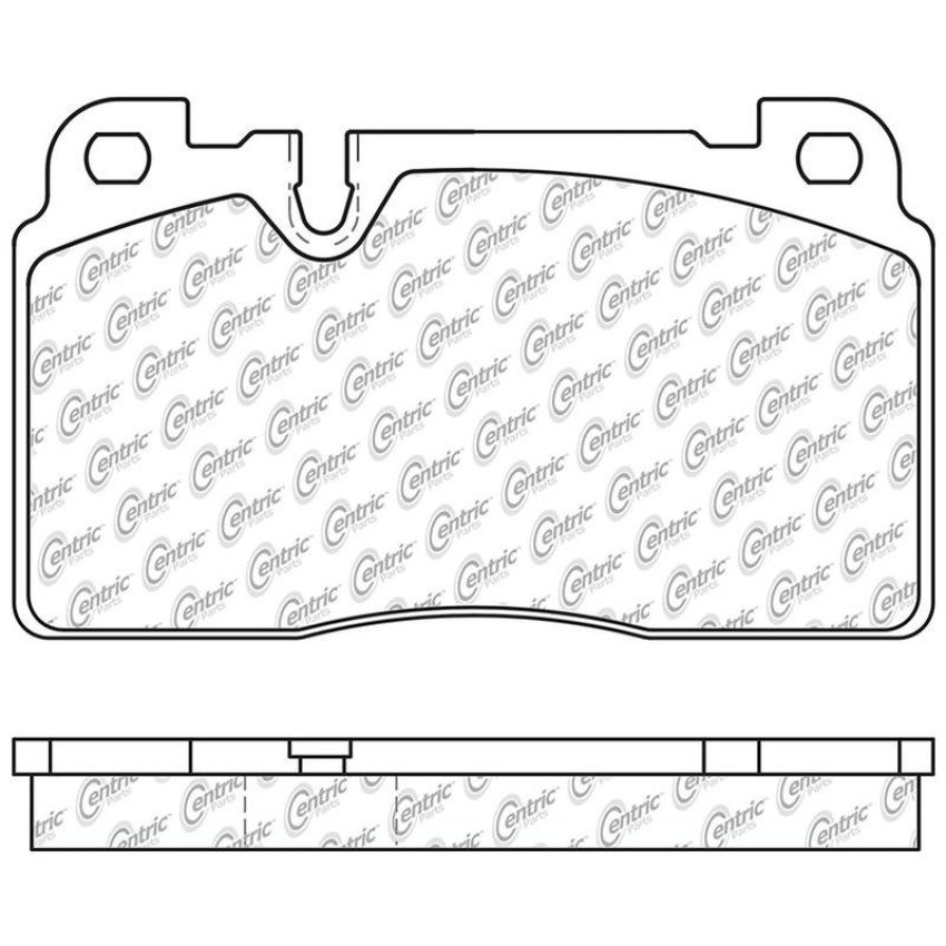 CENTRIC PARTS 104.16630 Posi Quiet Semi-Metallic Brake Pads with Hardware