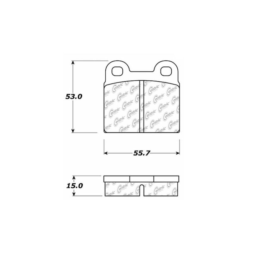 CENTRIC PARTS 105.00300 Posi Quiet Ceramic Brake Pads with Shims