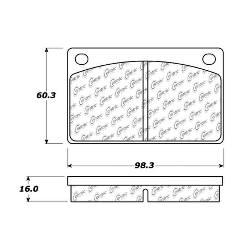 CENTRIC PARTS 105.00430 Posi Quiet Ceramic Brake Pads with Shims