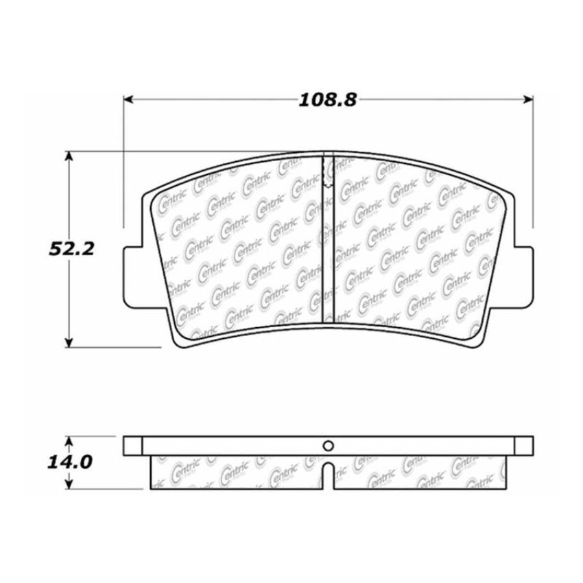 CENTRIC PARTS 105.00760 Posi Quiet Ceramic Brake Pads with Shims