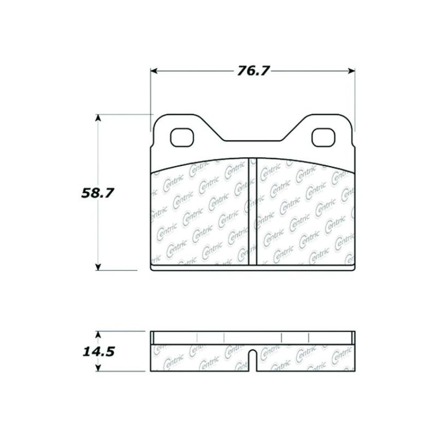 CENTRIC PARTS 105.01080 Posi Quiet Ceramic Brake Pads with Shims
