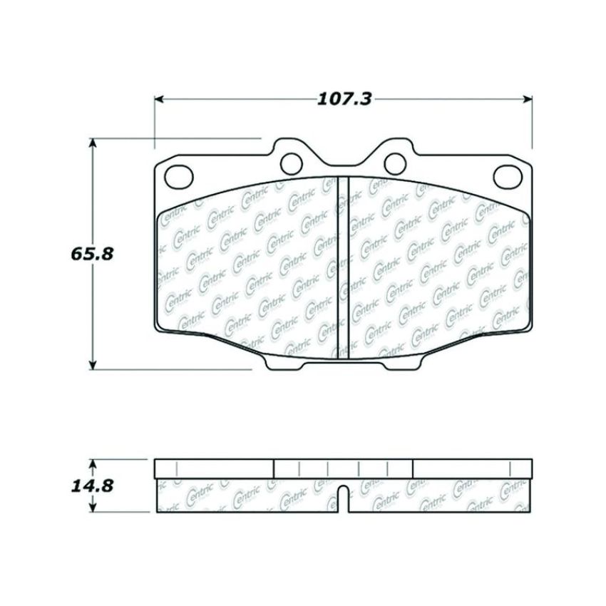 CENTRIC PARTS 105.01370 Posi Quiet Ceramic Brake Pads with Shims and Hardware
