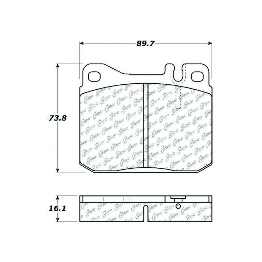 CENTRIC PARTS 105.01451 Posi Quiet Ceramic Brake Pads with Shims