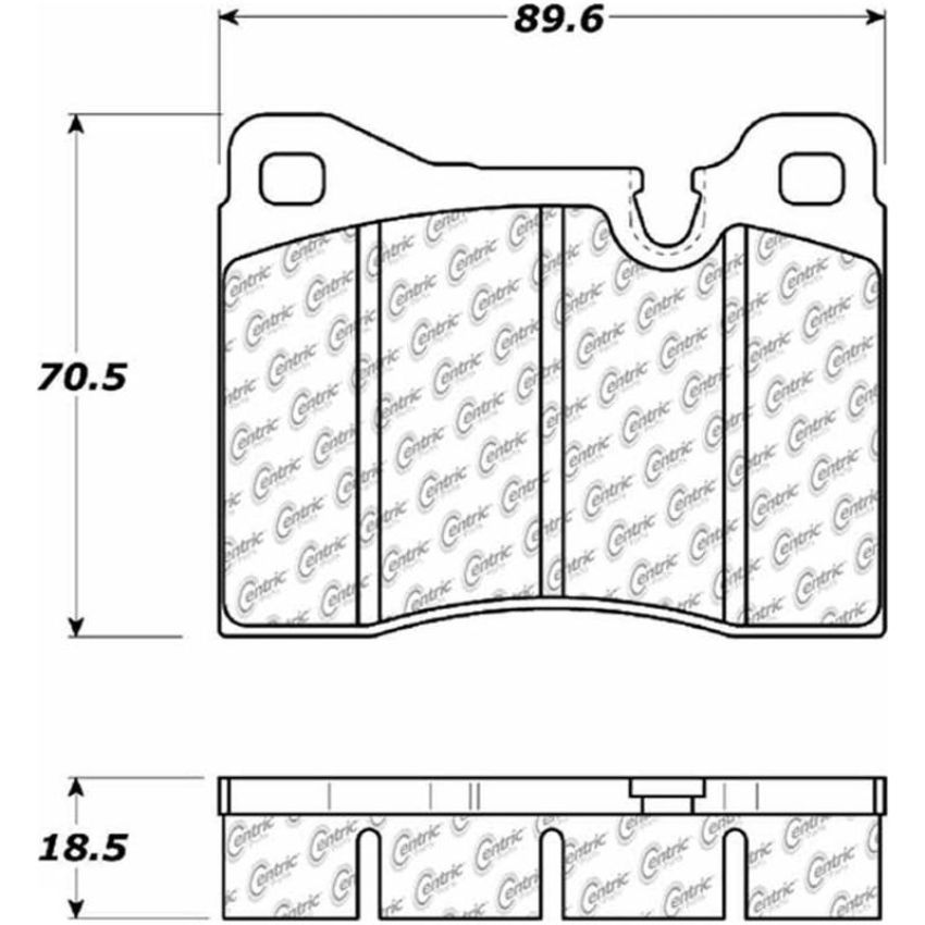 CENTRIC PARTS 105.01630 Posi Quiet Ceramic Brake Pads with Shims