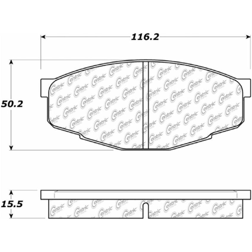 CENTRIC PARTS 105.02070 Posi Quiet Ceramic Brake Pads with Shims and Hardware