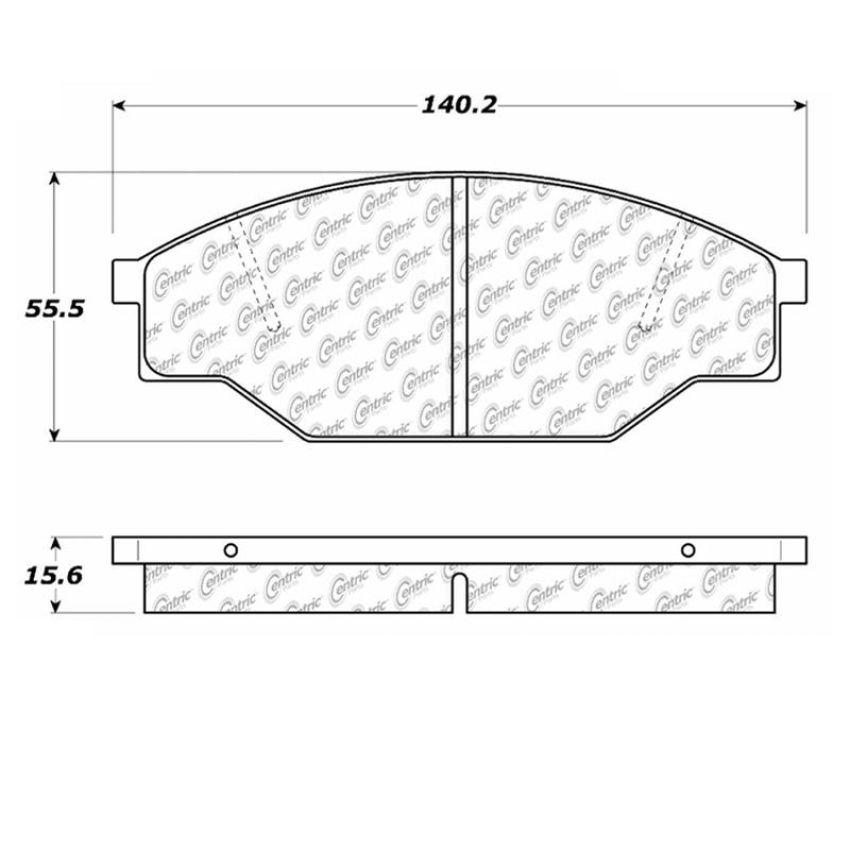 CENTRIC PARTS 105.03030 Posi Quiet Ceramic Brake Pads with Shims and Hardware
