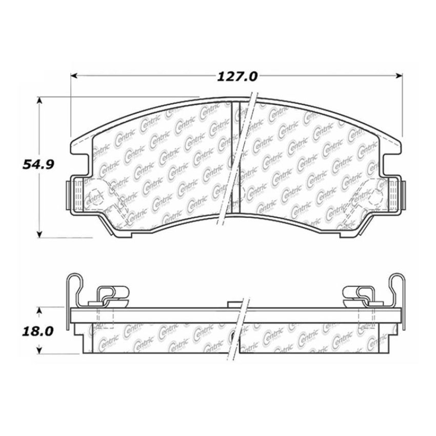 CENTRIC PARTS 105.03110 Posi Quiet Ceramic Brake Pads with Shims