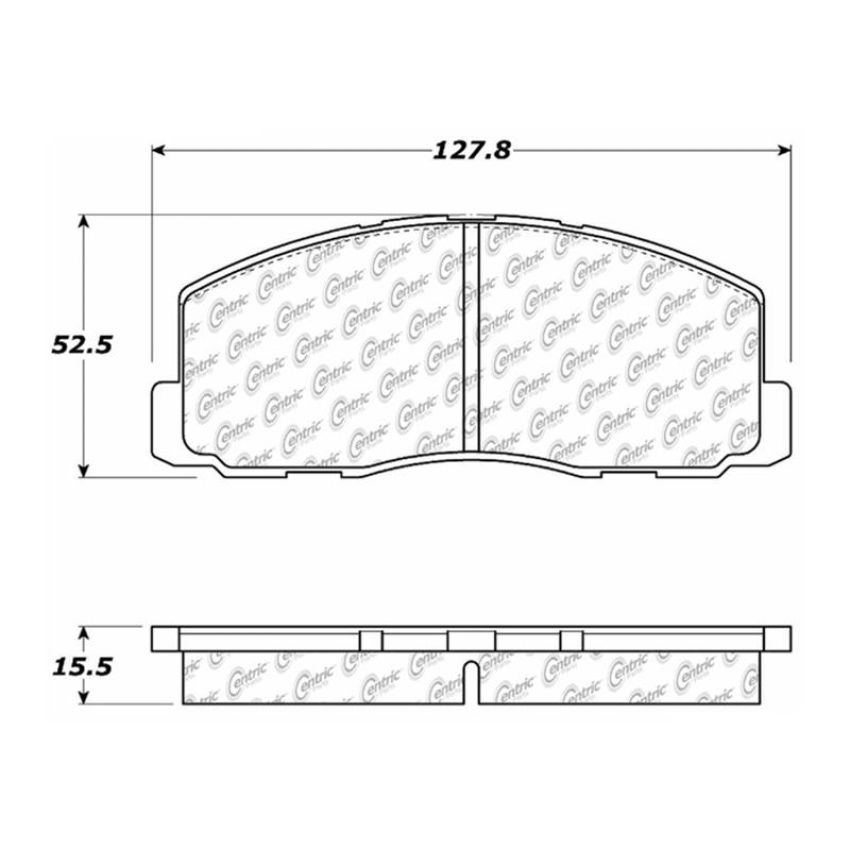 CENTRIC PARTS 105.03280 Posi Quiet Ceramic Brake Pads with Shims