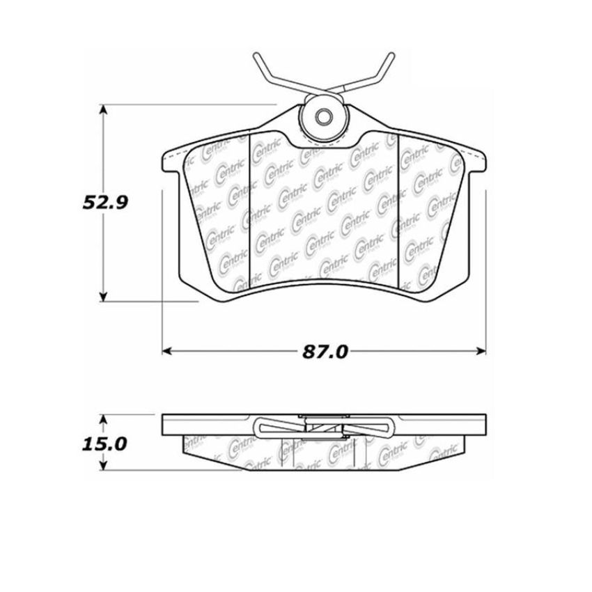 CENTRIC PARTS 105.03400 Posi Quiet Ceramic Brake Pads with Shims