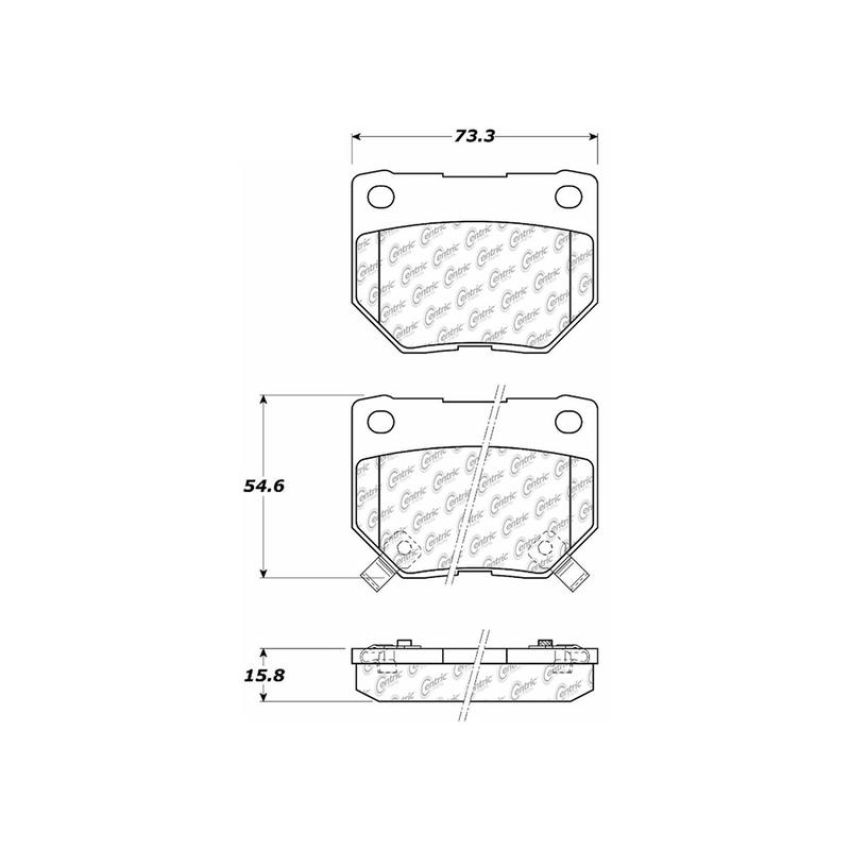 CENTRIC PARTS 105.04610 Posi Quiet Ceramic Brake Pads with Shims