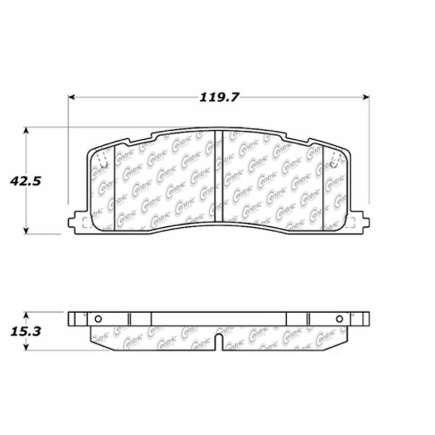 CENTRIC PARTS 105.05010 Posi Quiet Ceramic Brake Pads with Shims and Hardware