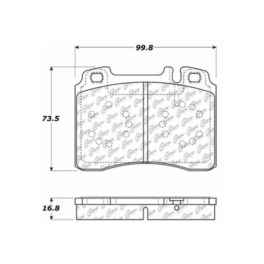 CENTRIC PARTS 105.05610 Posi Quiet Ceramic Brake Pads with Shims