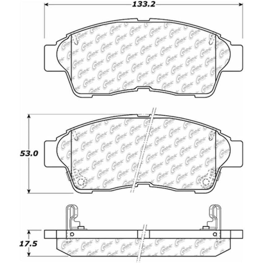 CENTRIC PARTS 105.05621 Posi Quiet Ceramic Brake Pads with Shims and Hardware