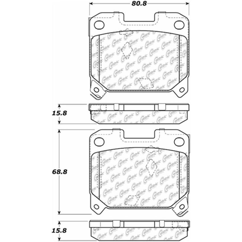 CENTRIC PARTS 105.06300 Posi Quiet Ceramic Brake Pads with Shims