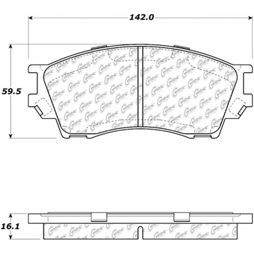 CENTRIC PARTS 105.06430 Posi Quiet Ceramic Brake Pads with Shims and Hardware