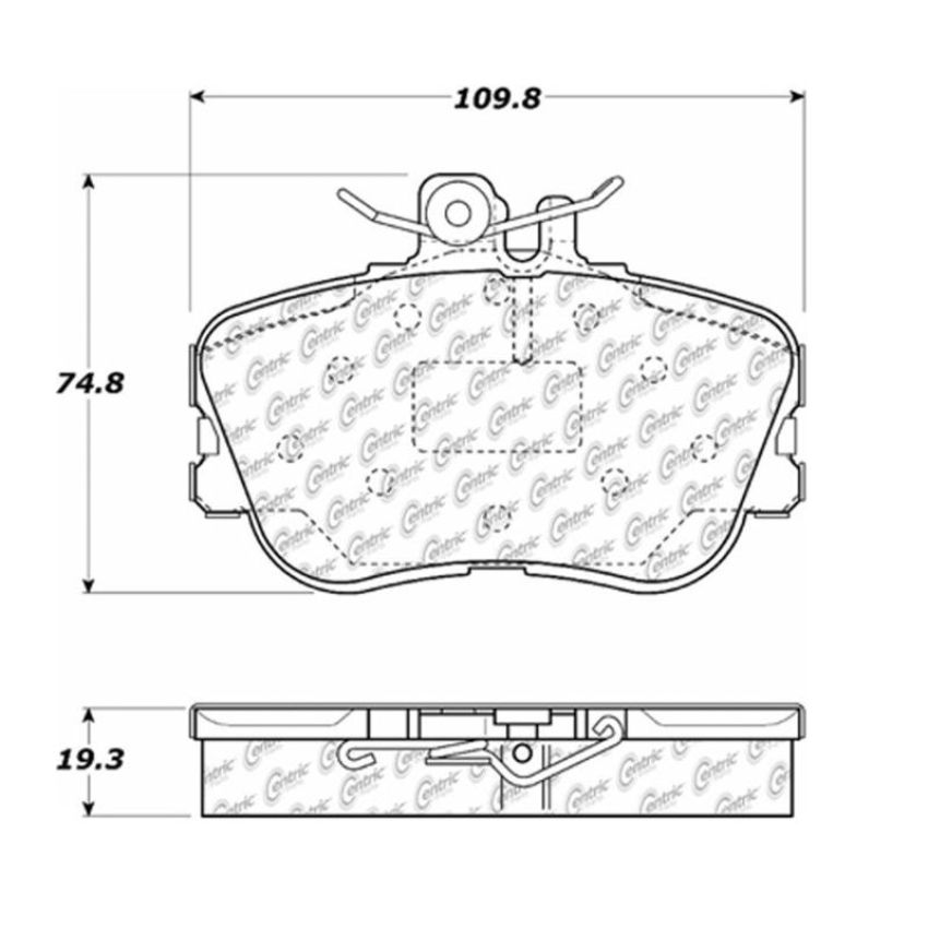 CENTRIC PARTS 105.06450 Posi Quiet Ceramic Brake Pads with Shims and Hardware