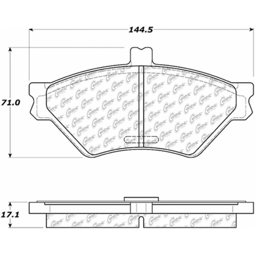 CENTRIC PARTS 105.06780 Posi Quiet Ceramic Brake Pads with Shims and Hardware